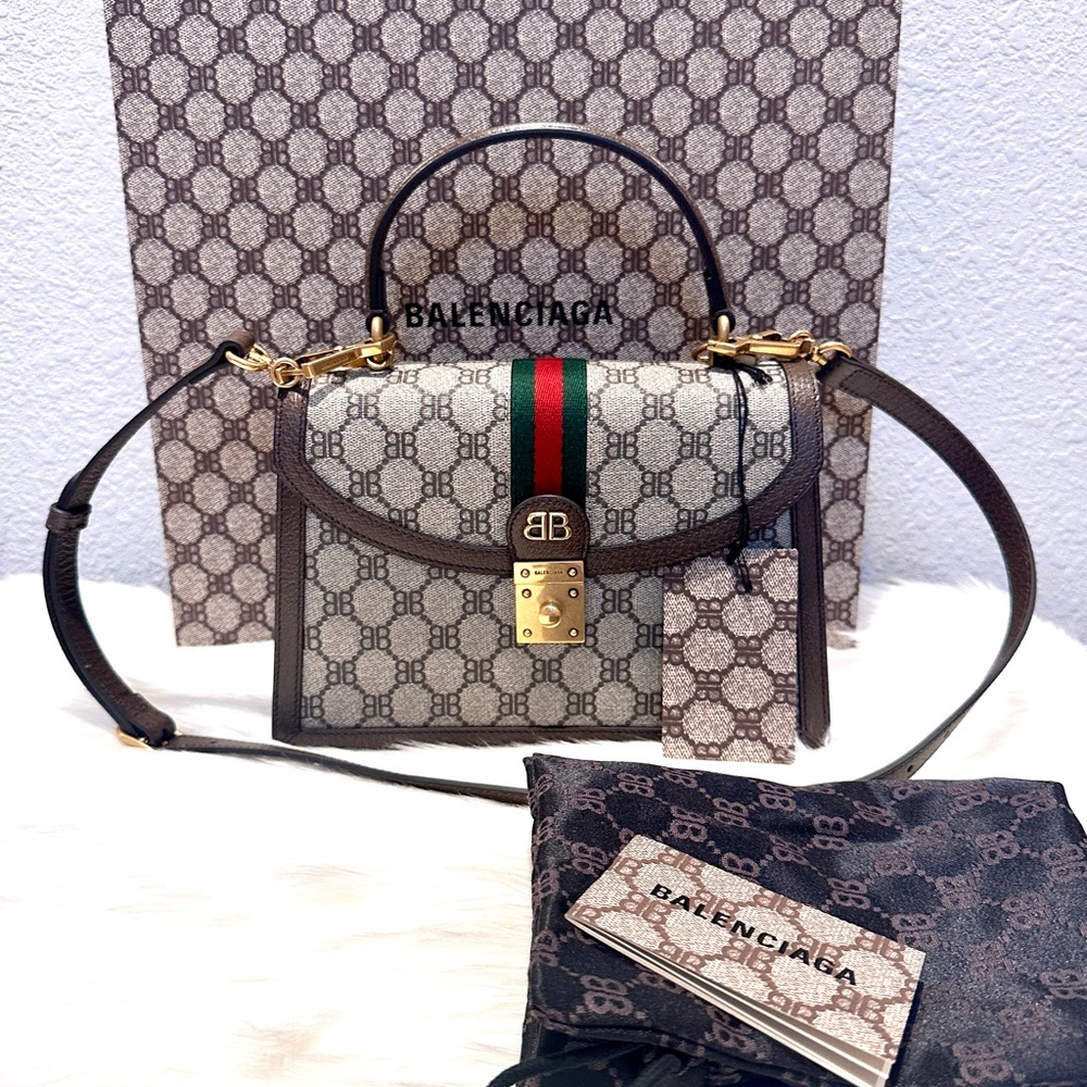 NEW Gucci x Balenciaga The Hacker Project Small Top Handle Handbag